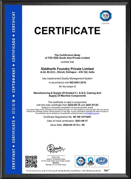 Siddarth - Iso Certified Foundry